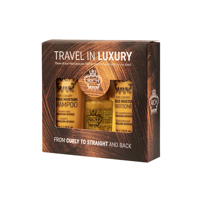 RICH Pure Luxury Travel In Luxury Set (Sh 50 ml+Cond 50 ml+Oil 30 ml)