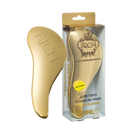 RICH Pure Luxury Satin Touch Detangling Brush Golden Metallic
