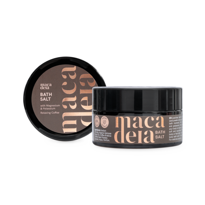 MACADEIA Relaxing Coffee Bath Salt with Magnesium & Potassium 200 g