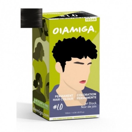 OIAMIGA Permanent Hair Colour Jet Black 120 ml