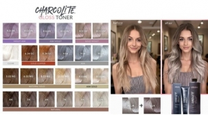 Charcolite Gloss Toner on voidemainen kiiltosävyte, joka on suunniteltu vaaleille, vaalennetuille tai hauraille hiuksille.